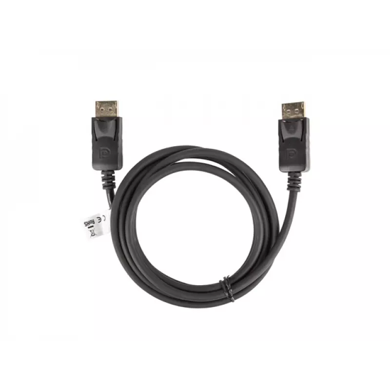 LANBERG DisplayPort M/M kaabel 19-kontaktiline V1.2 4k 1,8 m must