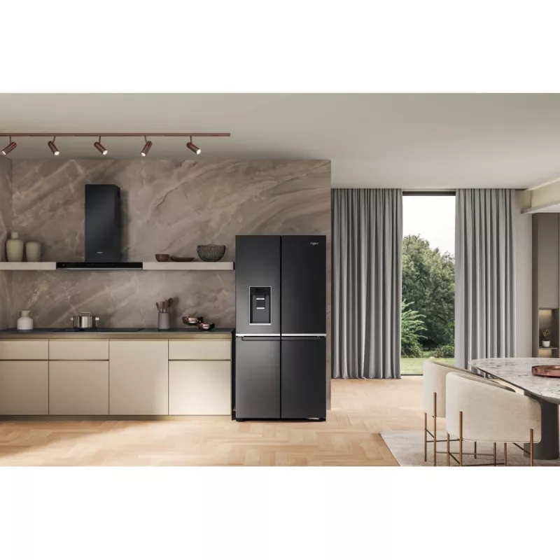 Whirlpool WQ9I FO2BX EF külg-külje kõrval külmik Eraldiseisev 592 L Must