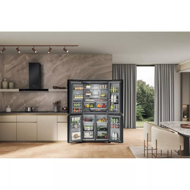 Whirlpool WQ9I FO2BX EF külg-külje kõrval külmik Eraldiseisev 592 L Must