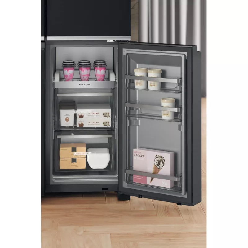 Whirlpool WQ9I FO2BX EF külg-külje kõrval külmik Eraldiseisev 592 L Must