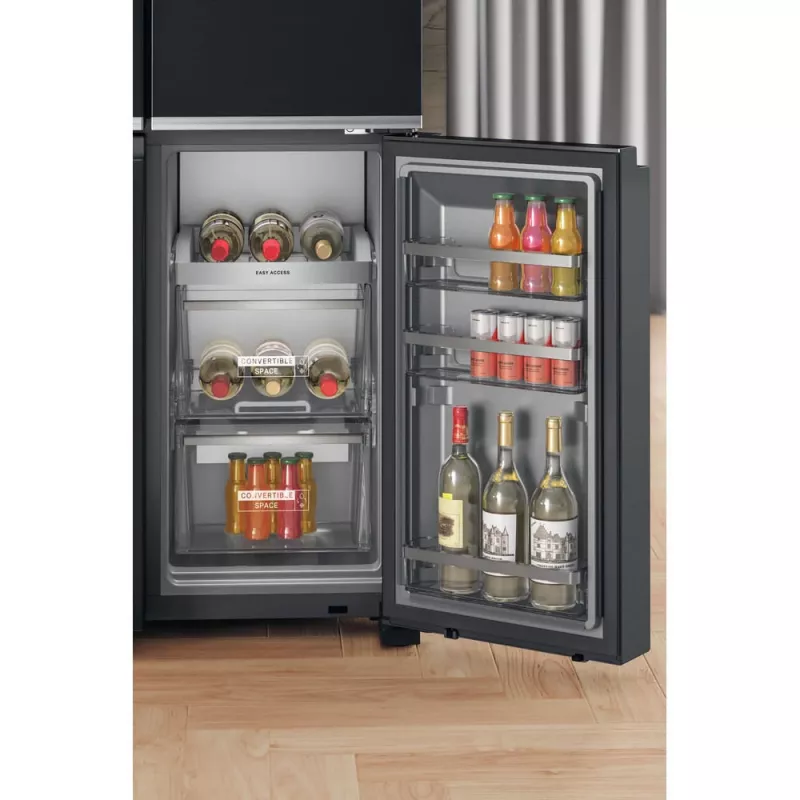 Whirlpool WQ9I FO2BX EF külg-külje kõrval külmik Eraldiseisev 592 L Must
