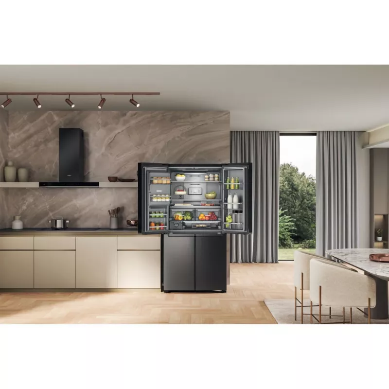 Whirlpool WQ9I FO2BX EF külg-külje kõrval külmik Eraldiseisev 592 L Must