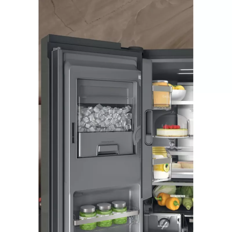 Whirlpool WQ9I FO2BX EF külg-külje kõrval külmik Eraldiseisev 592 L Must