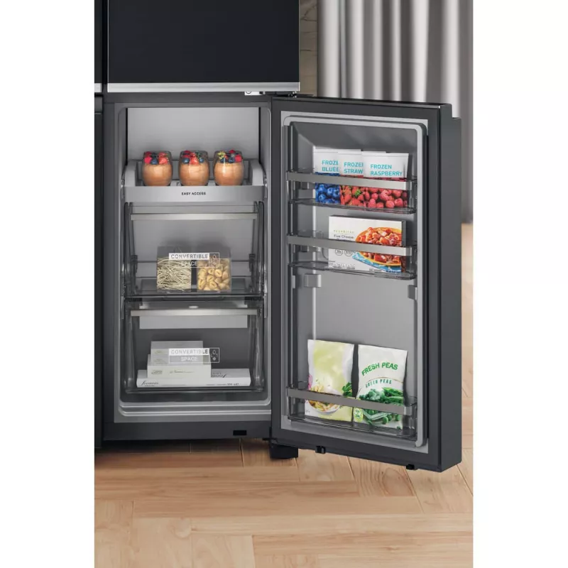 Whirlpool WQ9I FO2BX EF külg-külje kõrval külmik Eraldiseisev 592 L Must