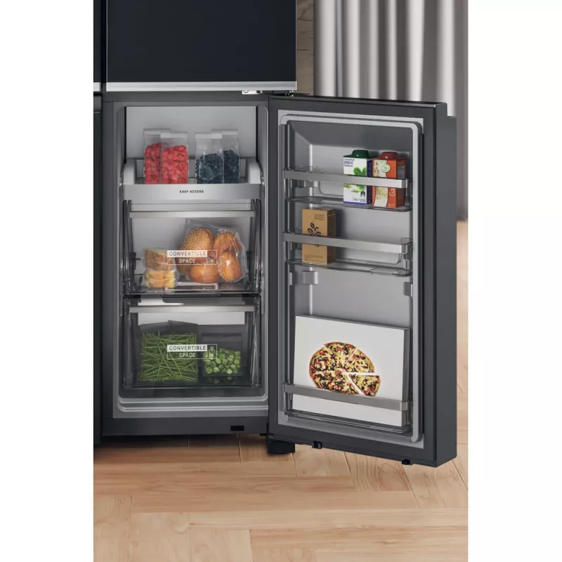 Whirlpool WQ9I FO2BX EF külg-külje kõrval külmik Eraldiseisev 592 L Must