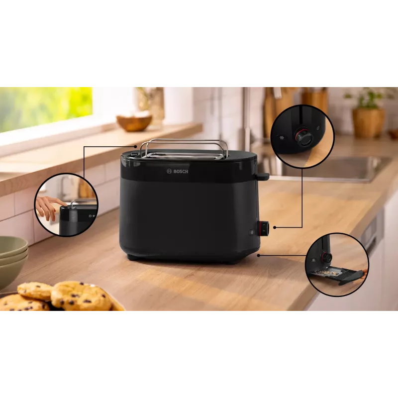Bosch TAT2M123 röster 6 2 viilu 950 W Must