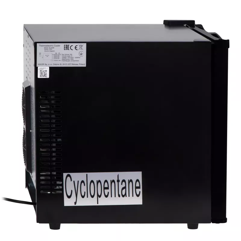Termoelektriline jahuti Adler AD 8089 28 L — kaasaskantav must, 65 W, 35 dB, LED-valgus