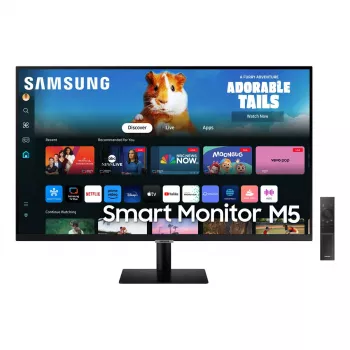 27-tolline Samsung M50D monitor — 27-tolline Full HD (1920×1080), VA LED, 4 ms, 178° vaatenurk, sisseehitatud kõlarid, USB-hub, VESA, must