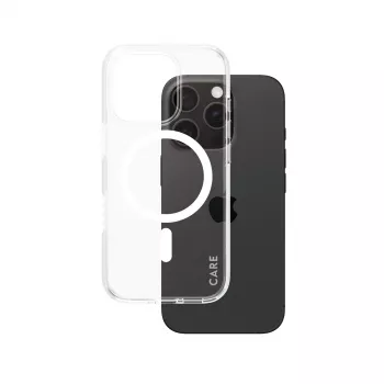 PanzerGlass CARE™ by ® Urban Combat Case läbipaistev valge MagSafe'iga iPhone 16 Pro