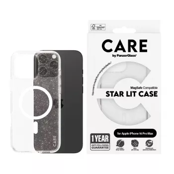 PanzerGlass CARE™ by ® Urban Combat Case Star Lit w. Valge MagSafe iPhone 16 Pro Max