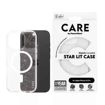 PanzerGlass CARE™ by ® Urban Combat Case Star Lit w. Valge MagSafe iPhone 16 Pro