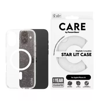 PanzerGlass CARE™ by ® Urban Combat Case Star Lit w. Valge MagSafe iPhone 16