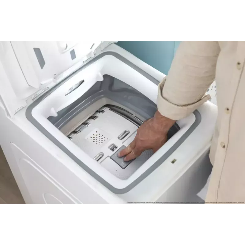 Pesumasin pealtlaetav CANDY TCA284TM5-S — 8 kg, 1200 p/min, A energiaklass, 410×600×860 mm, valge