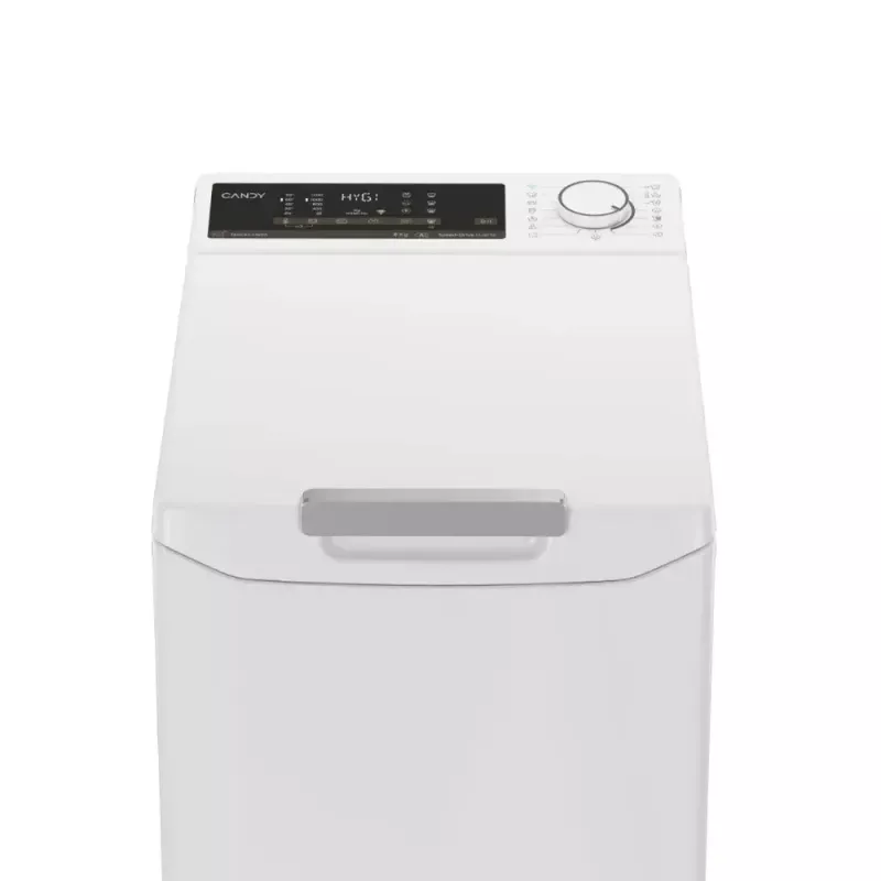 Pesumasin pealtlaetav CANDY TCA284TM5-S — 8 kg, 1200 p/min, A energiaklass, 410×600×860 mm, valge