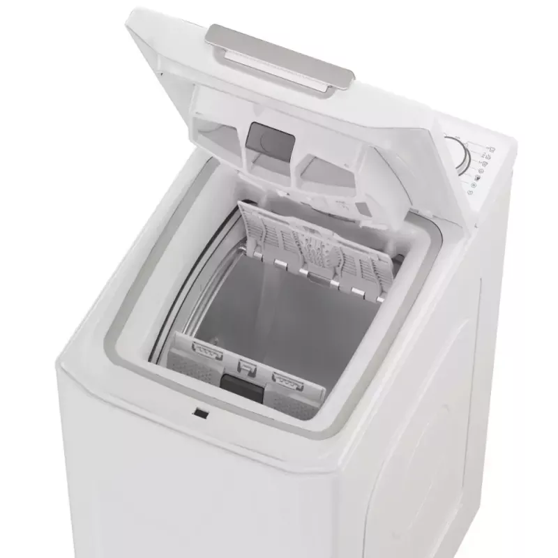 Pesumasin pealtlaetav CANDY TCA284TM5-S — 8 kg, 1200 p/min, A energiaklass, 410×600×860 mm, valge