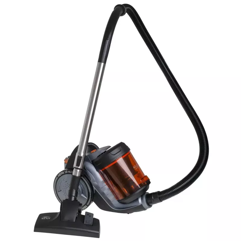 Kotita tolmuimeja Adler AD 7065 — 700 W, 1,6 L tolmumahuti, HEPA, 9 m raadius, must/punane