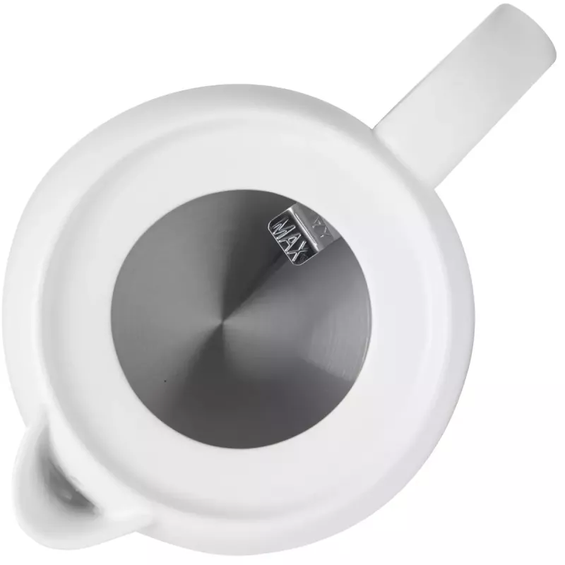 Elektriline veekeetja Adler AD 1304 — 1 L, 1200 W, keraamiline korpus, hingedega kaas, 360° pöörlev alus, valge