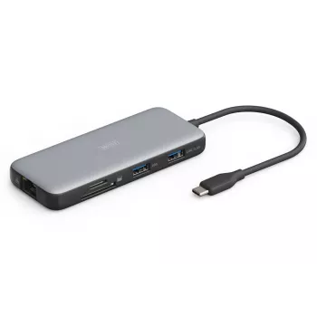 DIGITUS USB-C dokkimisjaam, 7 porti - HDMI / 2x USB-A 3.2 Gen 2 / GbE / SD / MicroSD - 100W USB Power Delivery