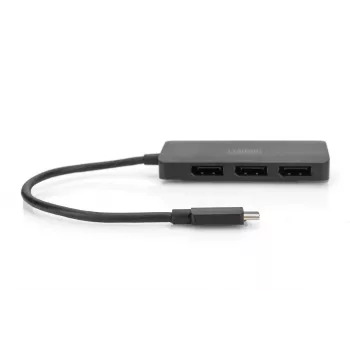 DIGITUS USB-C - 3x DP MST videokeskus DP 1.4. 4K/60Hz