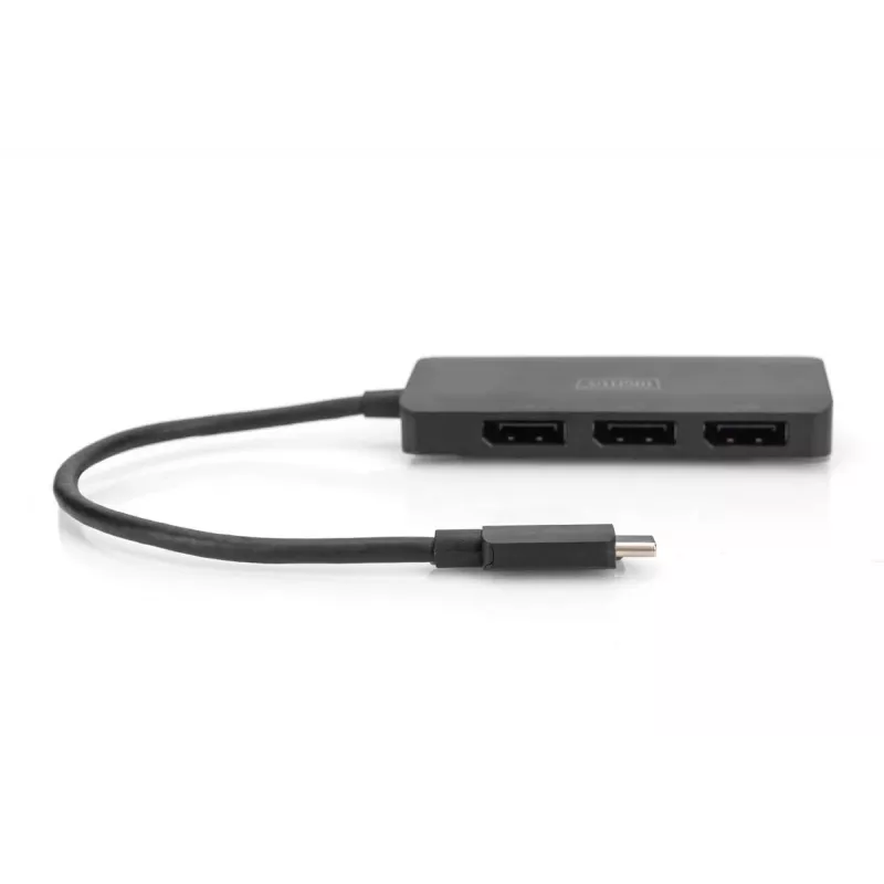 DIGITUS USB-C - 3x DP MST videokeskus DP 1.4. 4K/60Hz