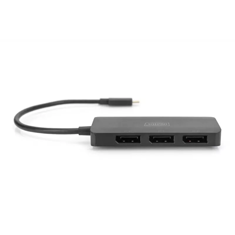 DIGITUS USB-C - 3x DP MST videokeskus DP 1.4. 4K/60Hz