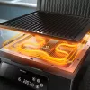 Philips 7000 seeria kontaktgrill, must, ristkülikukujuline, puutetundlik, 220 °C, hingedega kaas, lukustatav kaas, 180°