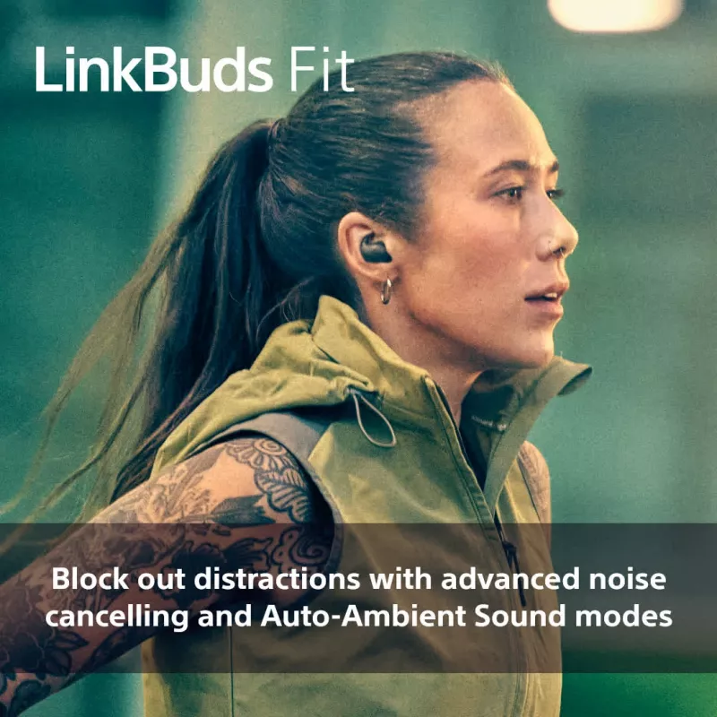 Juhtmeta kõrvasisene peakomplekt Sony LinkBuds Fit WFLS910NB — Bluetooth, 20–20000 Hz, 10 m ulatus, 75 g, must