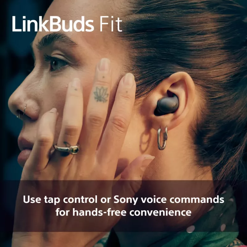 Juhtmeta kõrvasisene peakomplekt Sony LinkBuds Fit WFLS910NB — Bluetooth, 20–20000 Hz, 10 m ulatus, 75 g, must