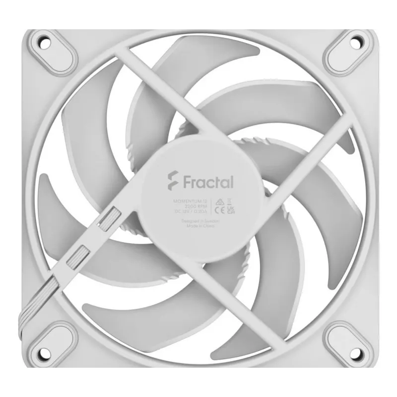 Ventilaator Fractal Design Momentum 12 12 cm Valge 350-2200 RPM 114,6 m³/h