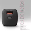 Axagon ACU-PQ30 PD3.0 & QC4+ 2xVÄLJUNDIT seinadapter 30W