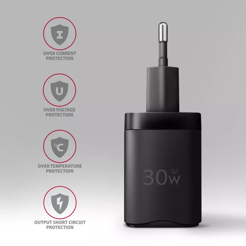 Axagon ACU-PQ30 PD3.0 & QC4+ 2xVÄLJUNDIT seinadapter 30W