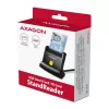 Axagoni universaalne lauapealne USB-kontaktiga nuti-/ID-kaardilugeja pika USB-A-kaabliga. Sobib eObanka rakendusele. nutikaardilugeja Sise USB 2.0 Must