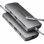 Axagon HMC-8HLSA, USB 5Gbps jaotur, 3x USB-A, HDMI 4k/60Hz, RJ-45, SD/microSD, heli, PD 100W
