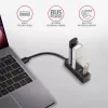 Axagon HUE-M1A 4x USB 3.2 Gen 1 MINI jaotur, metall, 20 cm USB-A kaabel