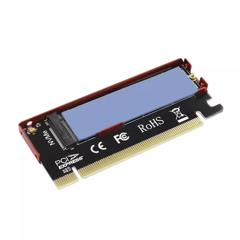 Axagon PCEM2-S PCIe x16 - M.2 NVMe M-võtme pesa adapter, passiivse alumiiniumist jahutusradiaatoriga