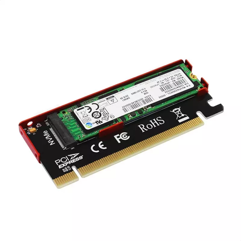 Axagon PCEM2-S PCIe x16 - M.2 NVMe M-võtme pesa adapter, passiivse alumiiniumist jahutusradiaatoriga