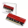 Axagon PCEM2-S PCIe x16 - M.2 NVMe M-võtme pesa adapter, passiivse alumiiniumist jahutusradiaatoriga