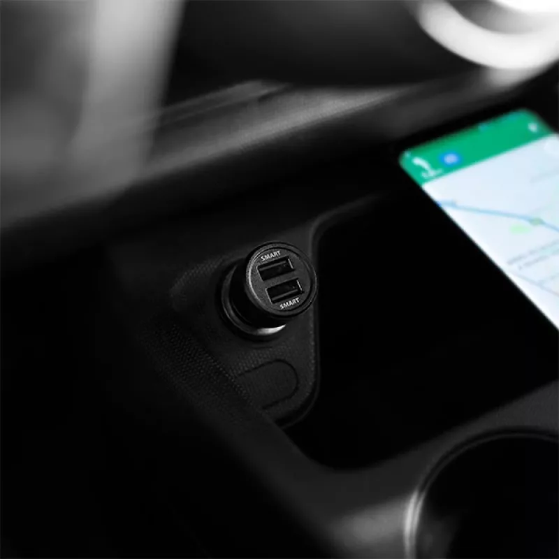 Axagon PWC-5V5 SMART autolaadija 24W, 2x USB-A port, 5V/2.4A + 5V/2.4A