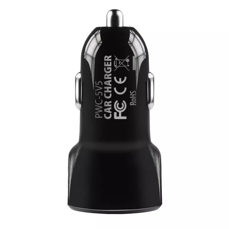 Axagon PWC-5V5 SMART autolaadija 24W, 2x USB-A port, 5V/2.4A + 5V/2.4A