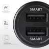 Axagon PWC-5V5 SMART autolaadija 24W, 2x USB-A port, 5V/2.4A + 5V/2.4A