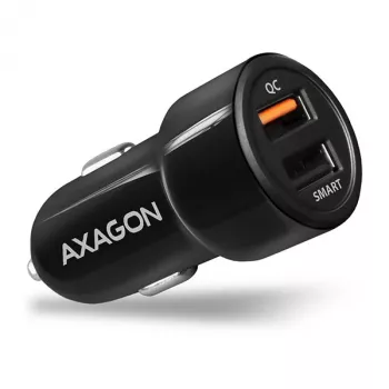 Axagon PWC-QC5 mobiilseadme laadija Mobiiltelefon, Nutitelefon, Tahvelarvuti, Universaalne Must Sigaretisüütaja Kiirlaadimine Auto