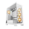Arvuti korpus DeepCool CG580 4F WH Midi Tower ATX/Micro ATX/ITX, karastatud klaas, 3×120mm + tagumine 120mm ventilaator, valge