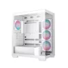 Arvuti korpus DeepCool CG580 4F WH Midi Tower ATX/Micro ATX/ITX, karastatud klaas, 3×120mm + tagumine 120mm ventilaator, valge