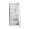 Arvuti korpus DeepCool CG580 4F WH Midi Tower ATX/Micro ATX/ITX, karastatud klaas, 3×120mm + tagumine 120mm ventilaator, valge