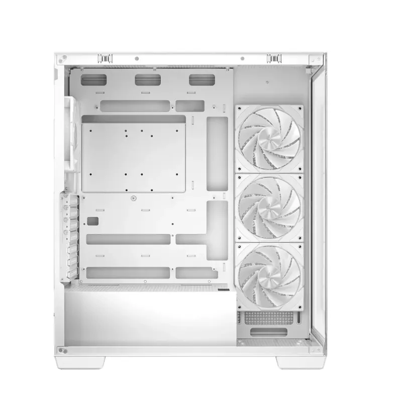 Arvuti korpus DeepCool CG580 4F WH Midi Tower ATX/Micro ATX/ITX, karastatud klaas, 3×120mm + tagumine 120mm ventilaator, valge