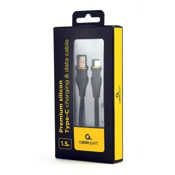GEMBIRD Premium räni USB-C USB laadimis- ja andmekaabel, 1,5 m – must