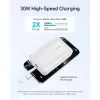 Akupank Anker Zolo 10000mAh, 30W ülikiire laadimine, sisseehitatud USB-C kaabel, valge