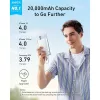 Akupank Anker Zolo 10000mAh, 30W ülikiire laadimine, sisseehitatud USB-C kaabel, valge