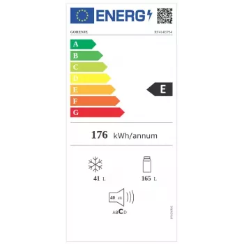 Eraldiseisev külmik Gorenje RF414EPS4 — 206 L kogumaht, 165 L külmik, 41 L sügavkülmik, hall