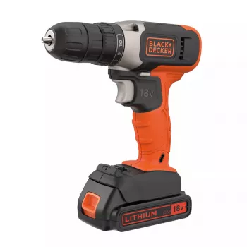 Juhtmeta puur-kruvikeeraja Must & Decker BCD001C1, 18 V, Li‑ion 1.5 Ah, oranž/must